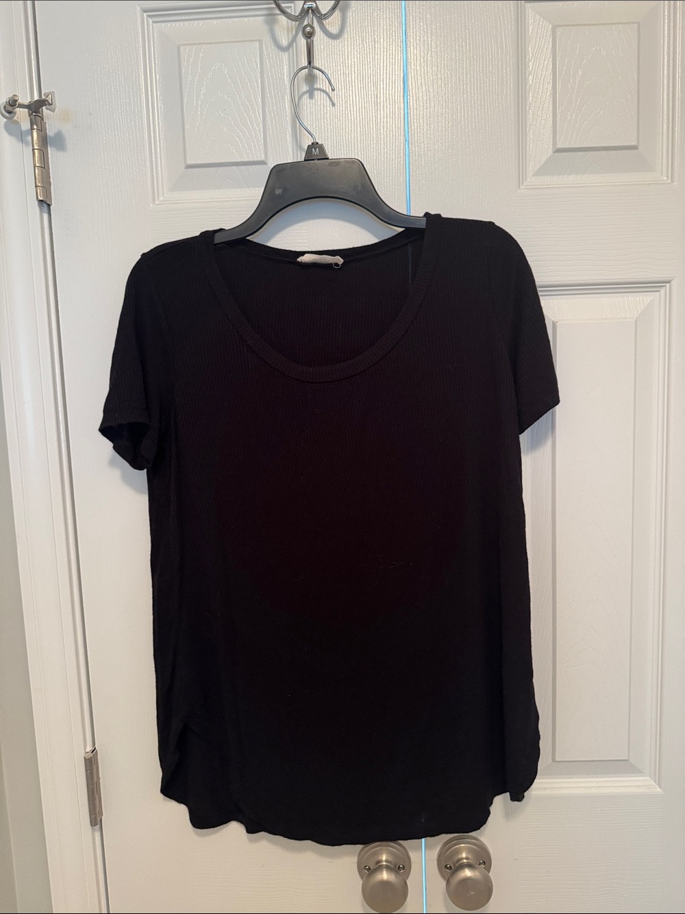 Classic Black Short Sleeve Women's Maternity Top